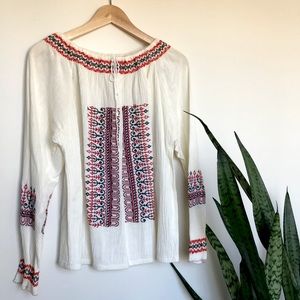 Vintage 1970s embroidered long sleeve